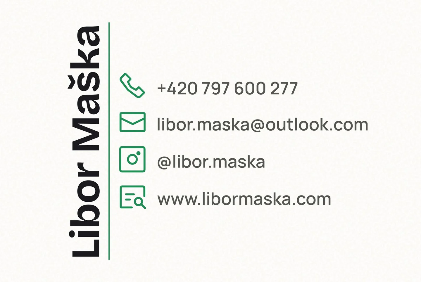 Vizitka — Libor Maška